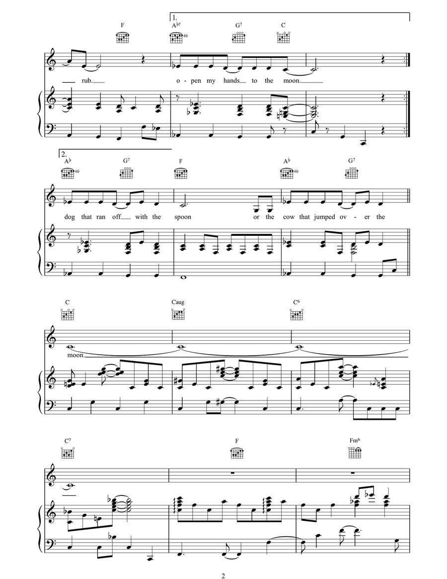 Floating Away Floating Away Piano, Vocal, Guitar scores gallery preview page 2
