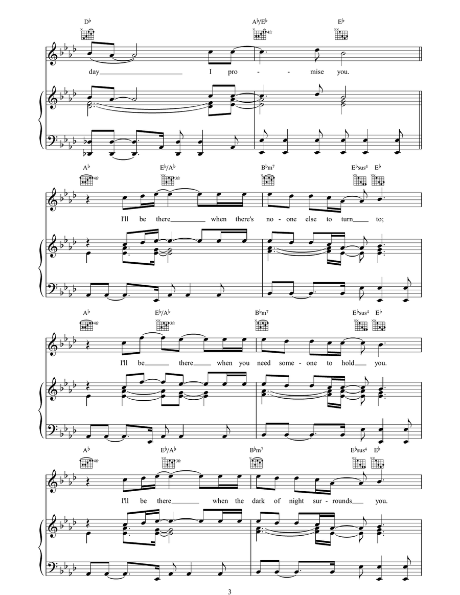 I'll Be There I'll Be There Piano, Vocal, Guitar scores gallery preview page 3