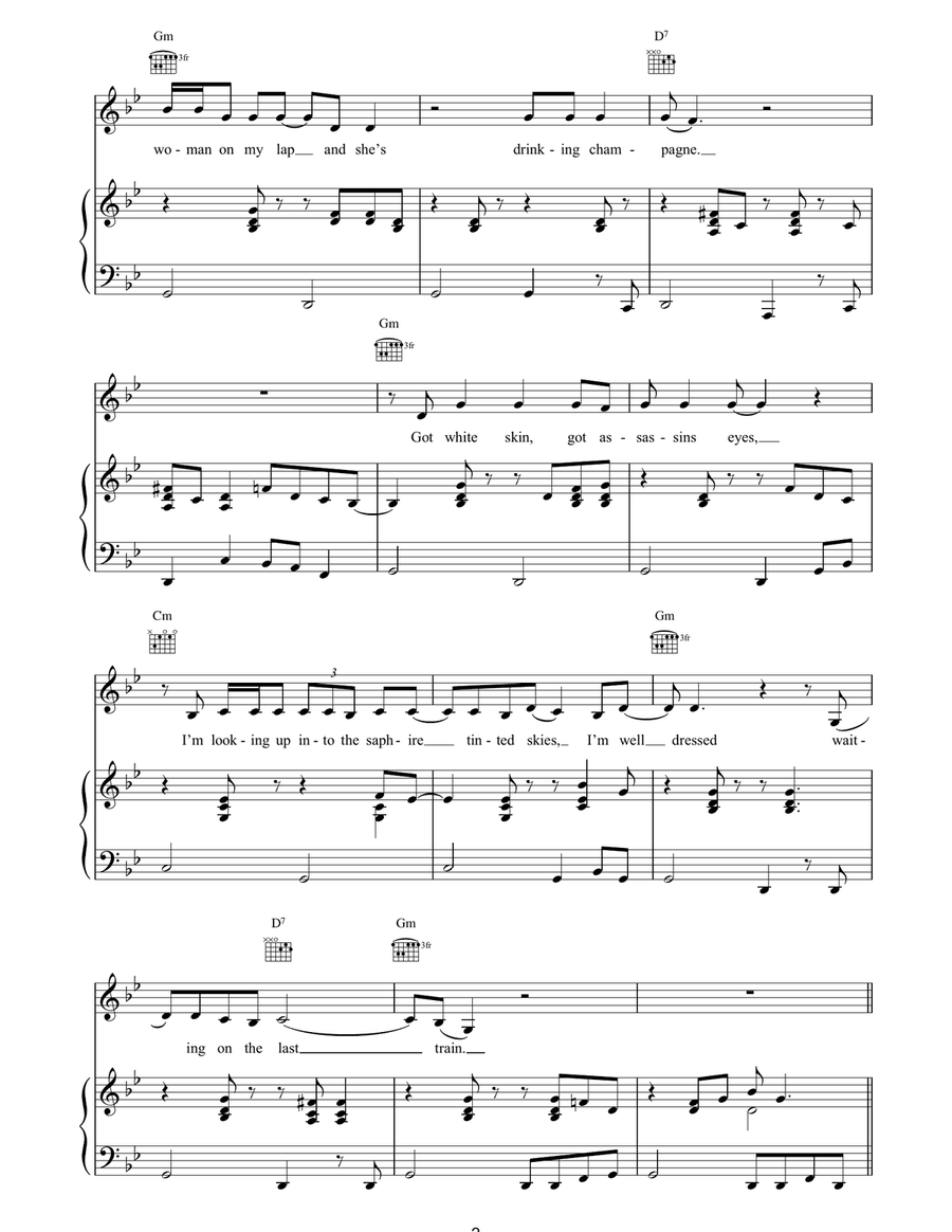 Things Have Changed Piano, Vocal, Guitar scores gallery preview page 2