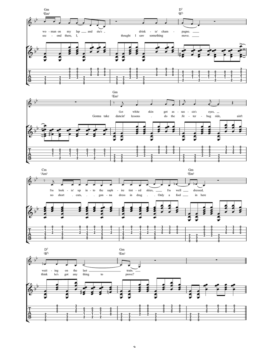 Things Have Changed Guitar Tablature scores gallery preview page 2