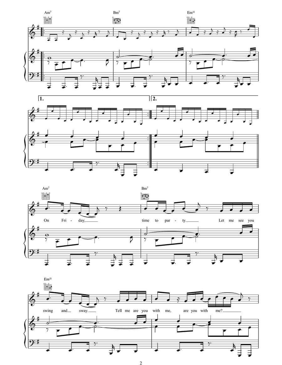 Time To Party Time To Party Piano, Vocal, Guitar scores gallery preview page 2