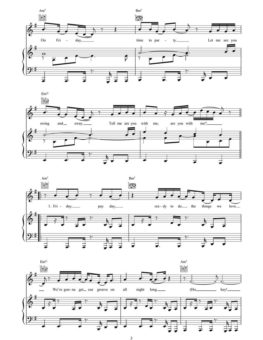 Time To Party Time To Party Piano, Vocal, Guitar scores gallery preview page 3