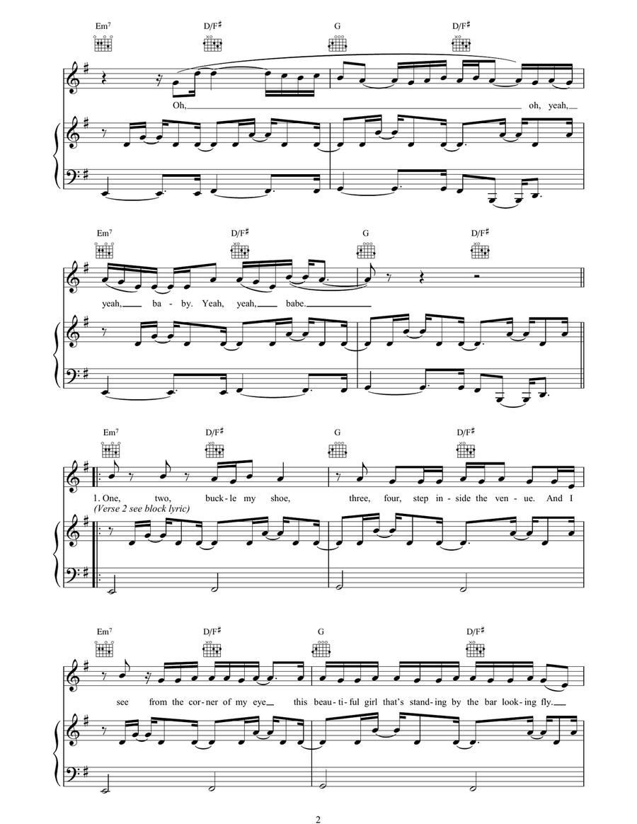 Booty Man Booty Man Piano, Vocal, Guitar scores gallery preview page 2