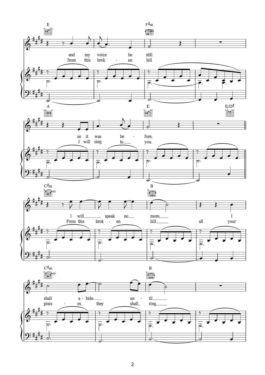 If It Be Your Will If It Be Your Will Piano, Vocal, Guitar scores gallery preview page 2