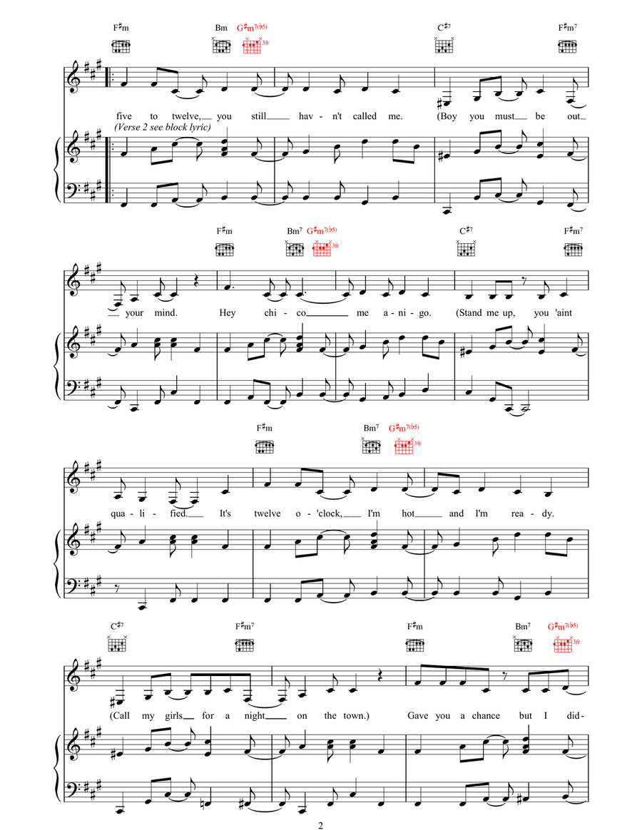 One More Tequila One More Tequila Piano, Vocal, Guitar scores gallery preview page 2