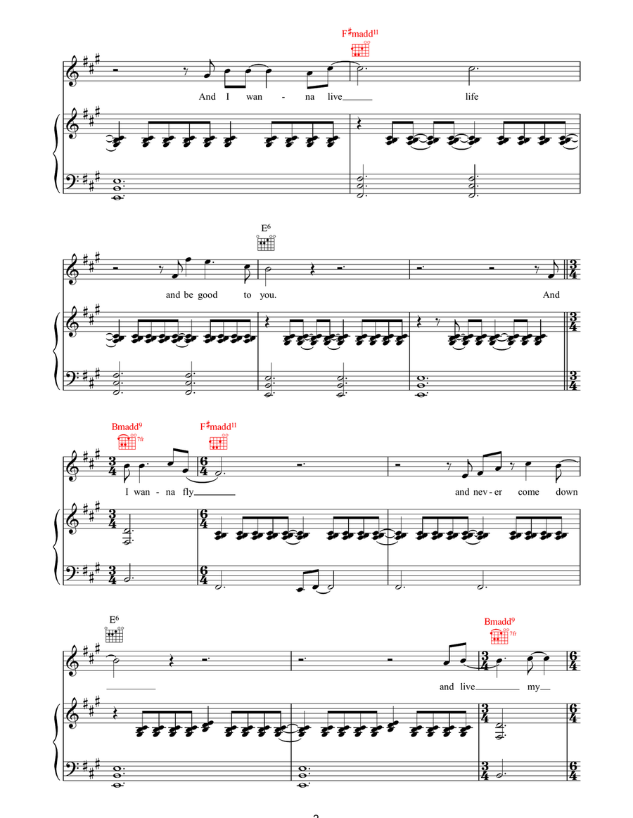 We Never Change We Never Change Piano, Vocal, Guitar scores gallery preview page 2