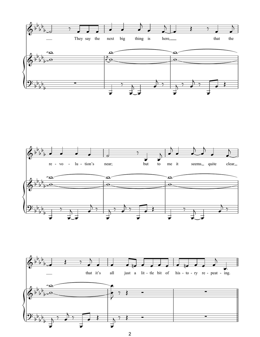 History Repeating History Repeating Piano, Vocal, Guitar scores gallery preview page 2