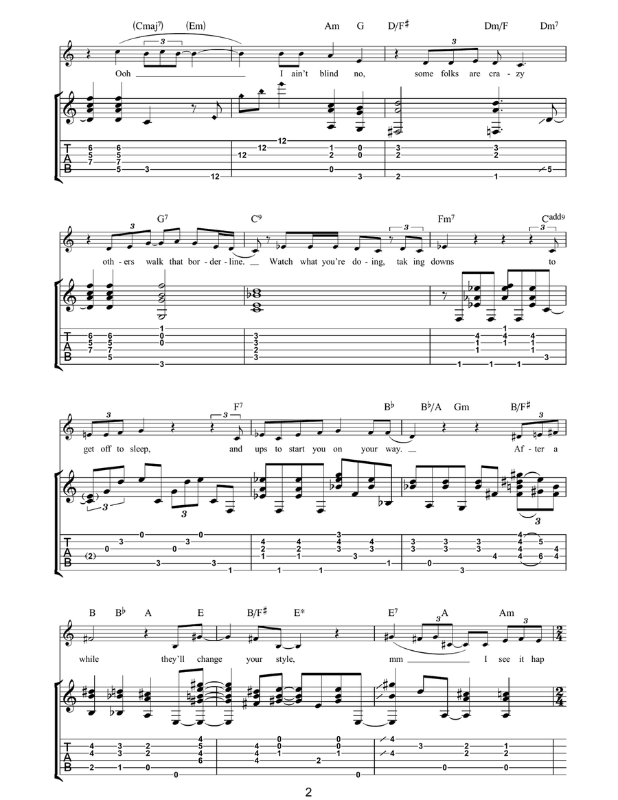 Everything Put Together Falls Apart Acoustic Guitar scores gallery preview page 2