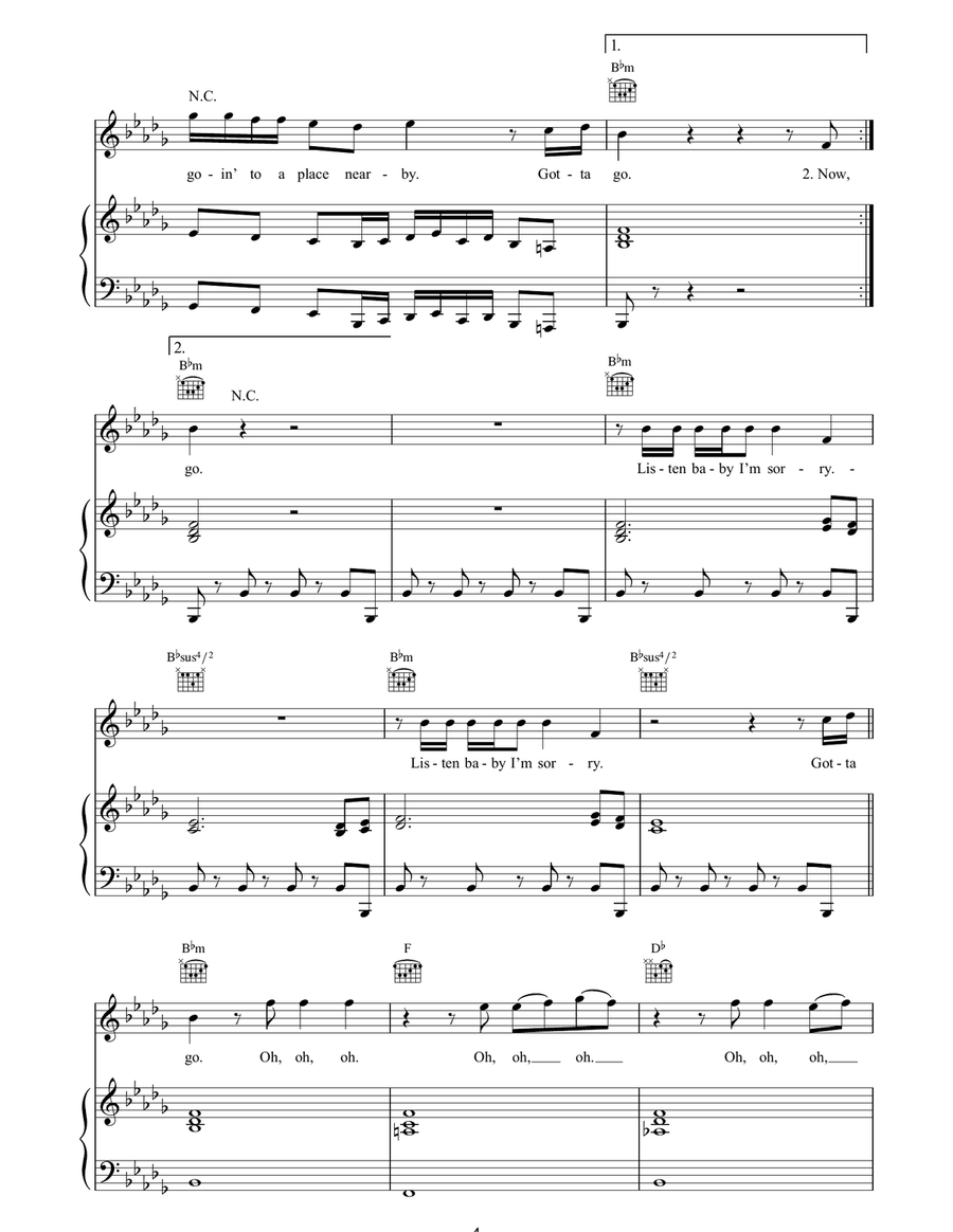 The Call The Call Piano, Vocal, Guitar scores gallery preview page 4