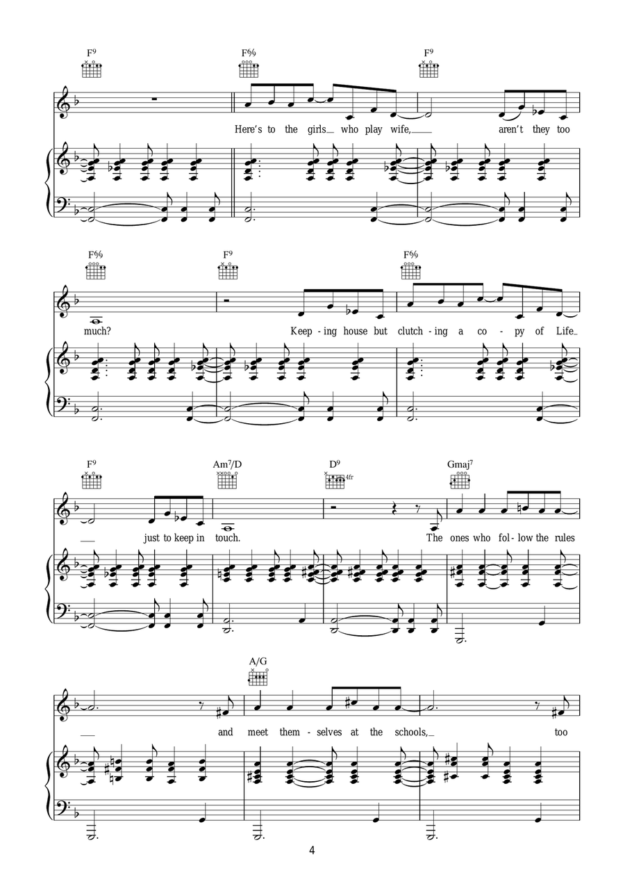 The Ladies Who Lunch (from Company) Guitar scores gallery preview page 4