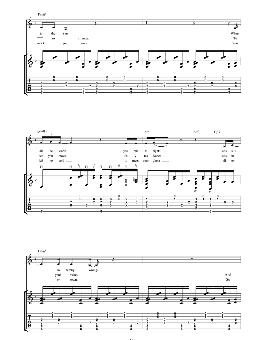 Falling Down The Mountainside Acoustic Guitar scores gallery preview page 2