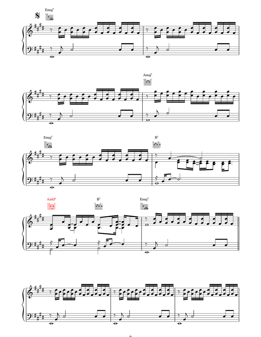 January Rain January Rain Piano, Vocal, Guitar scores gallery preview page 2