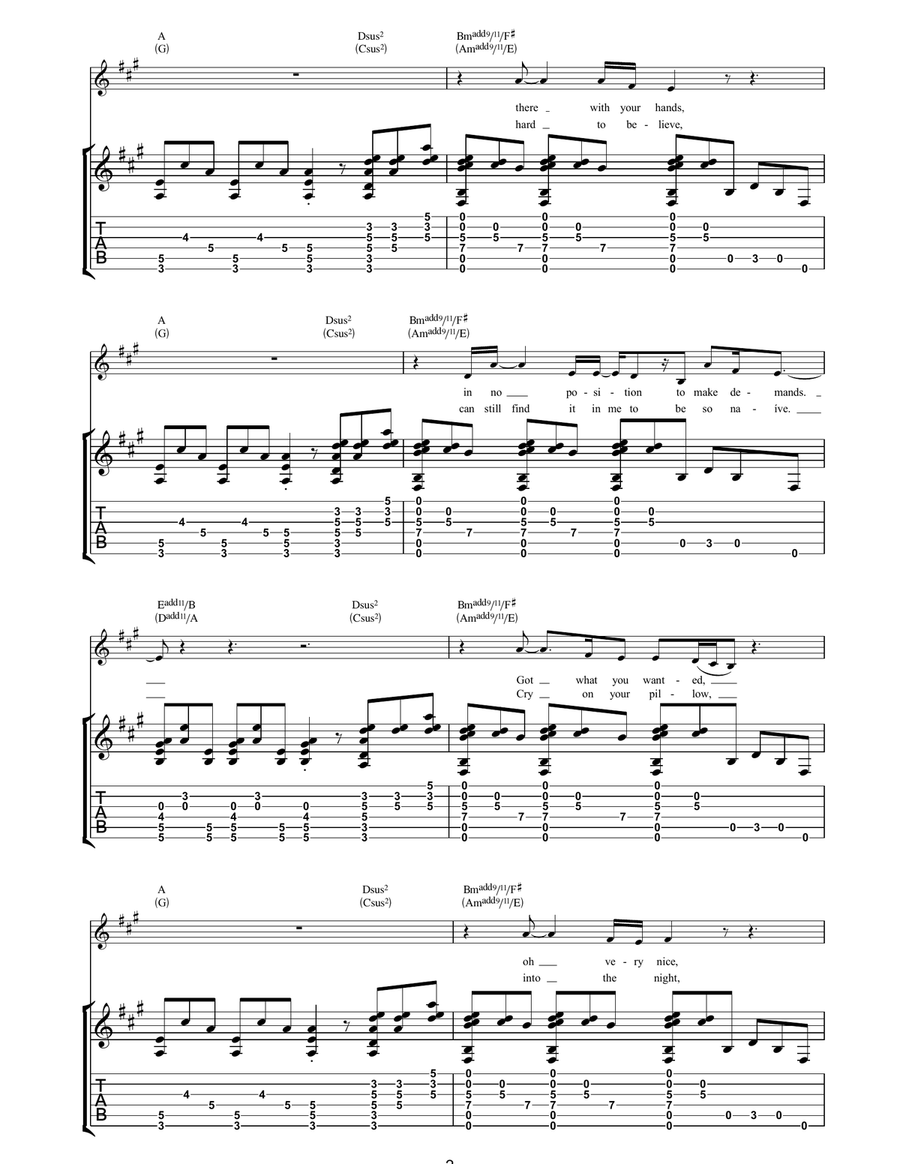 Red Moon Red Moon Acoustic Guitar scores gallery preview page 2