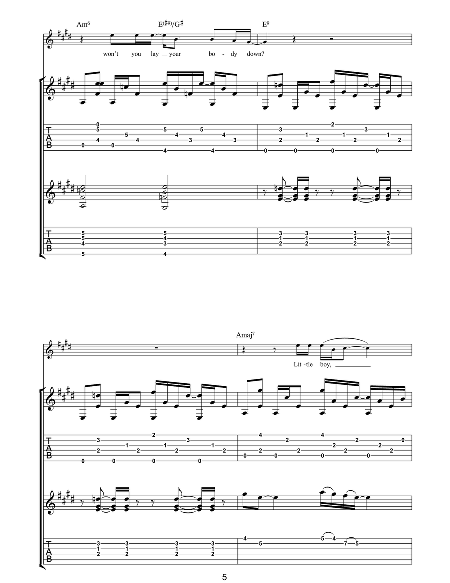 St. Judy's Comet by Paul Simon Acoustic Guitar - Digital Sheet Music page 5