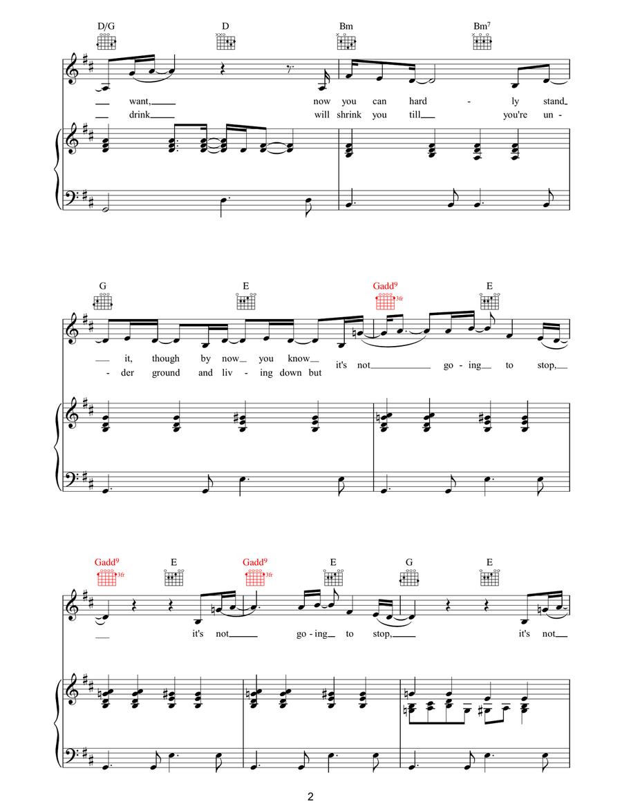 Wise Up Wise Up Piano, Vocal, Guitar scores gallery preview page 2