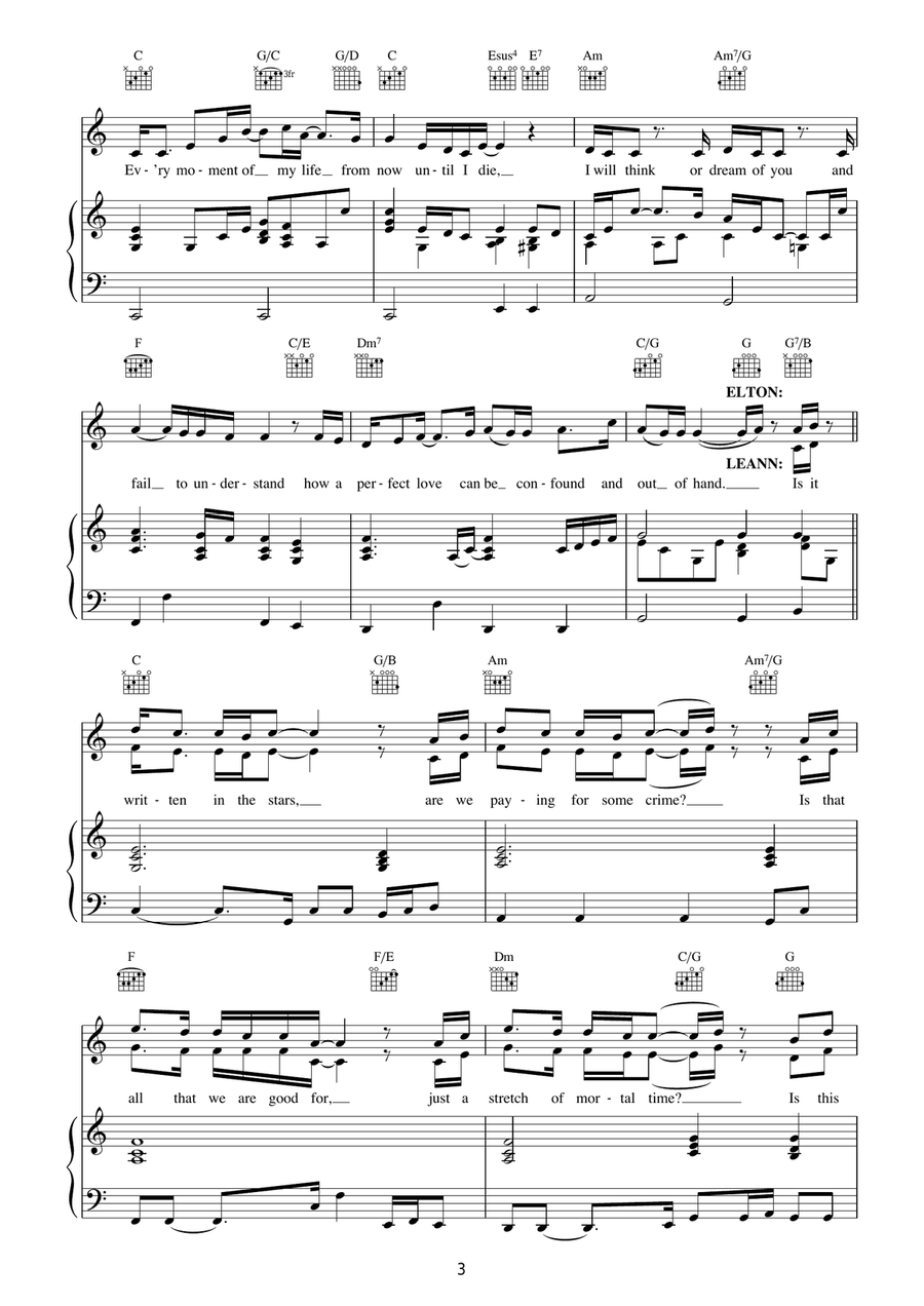 Written In The Stars (from Aida) Guitar scores gallery preview page 3