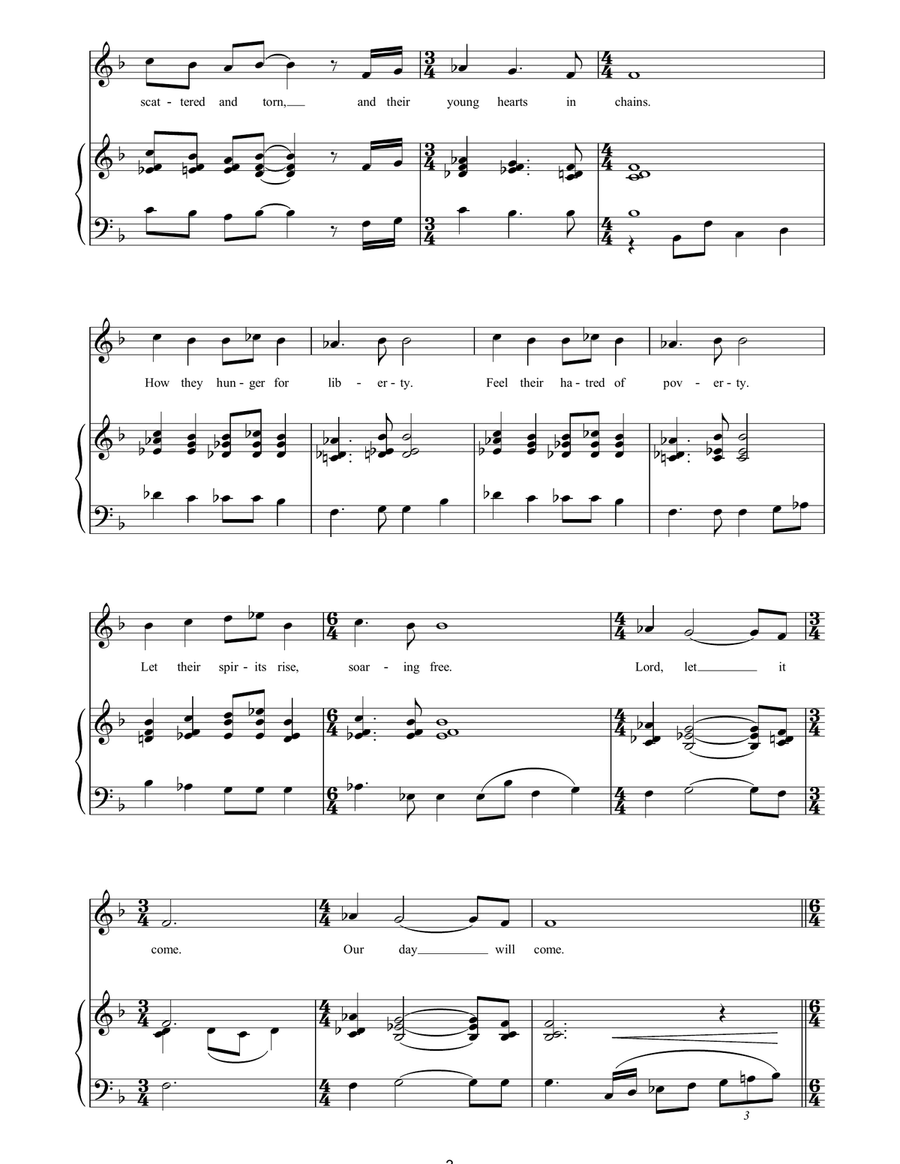 Freedom Piano Solo scores gallery preview page 3