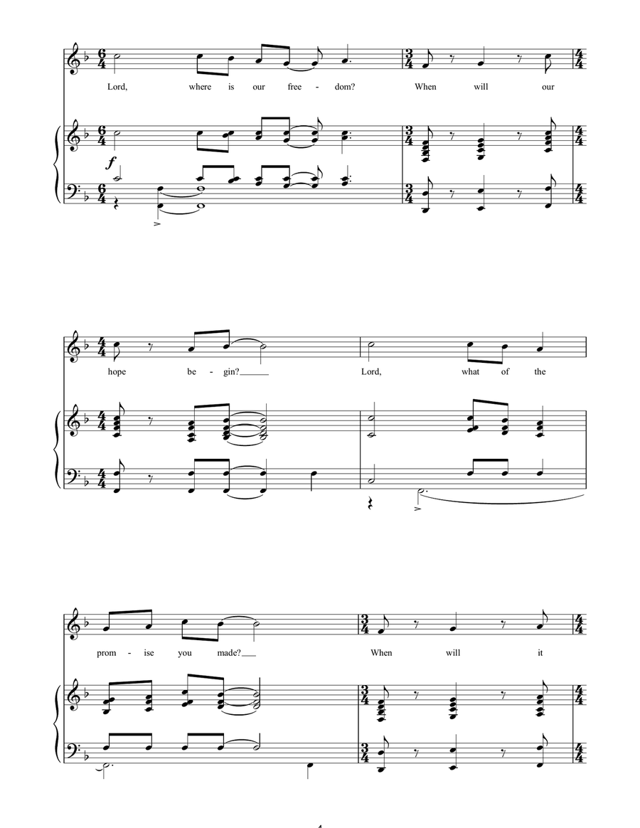 Freedom Piano Solo scores gallery preview page 4