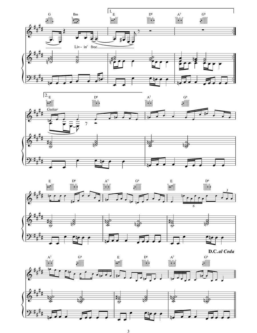 The Sea The Sea Acoustic Guitar scores gallery preview page 3