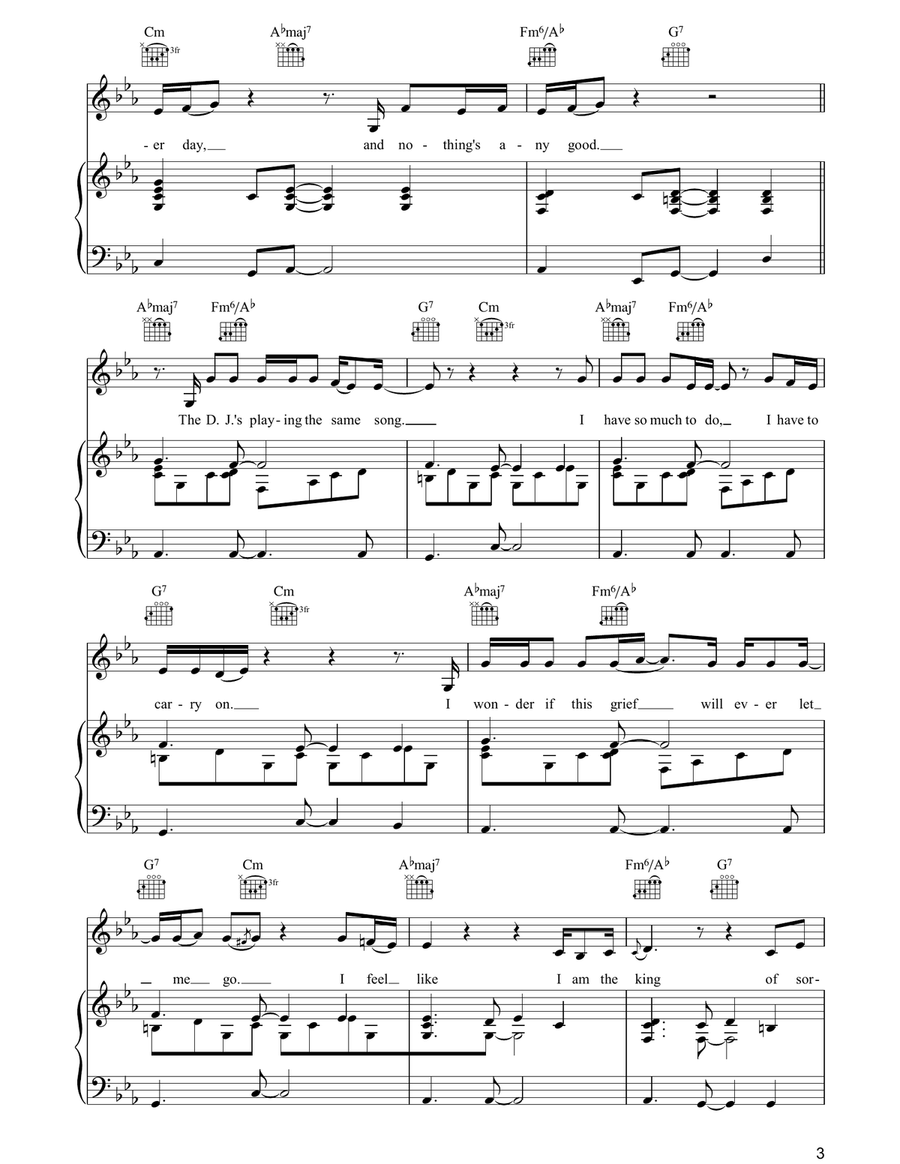 King Of Sorrow King Of Sorrow Acoustic Guitar scores gallery preview page 3