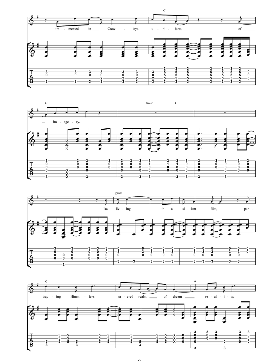 Quicksand Quicksand Guitar Tablature scores gallery preview page 2
