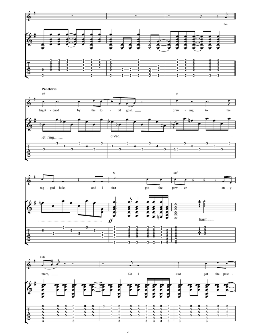 Quicksand Quicksand Guitar Tablature scores gallery preview page 3