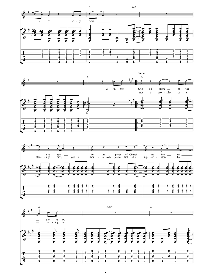 Quicksand Quicksand Guitar Tablature scores gallery preview page 4