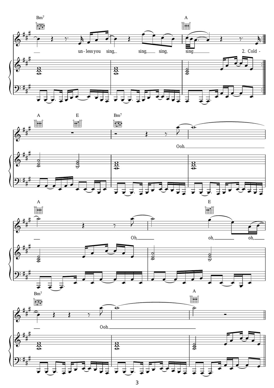 Sing Sing Piano, Vocal, Guitar scores gallery preview page 3