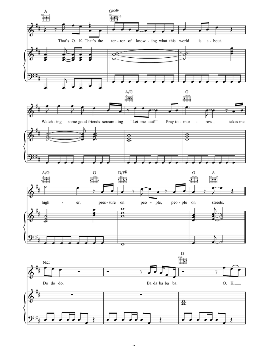 Under Pressure Under Pressure Acoustic Guitar scores gallery preview page 3