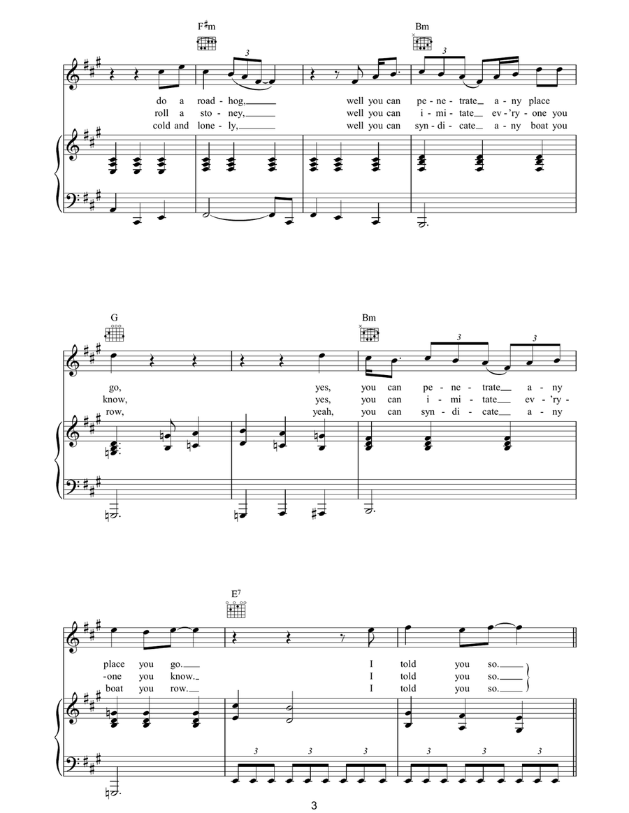 Dig A Pony Dig A Pony Acoustic Guitar scores gallery preview page 3