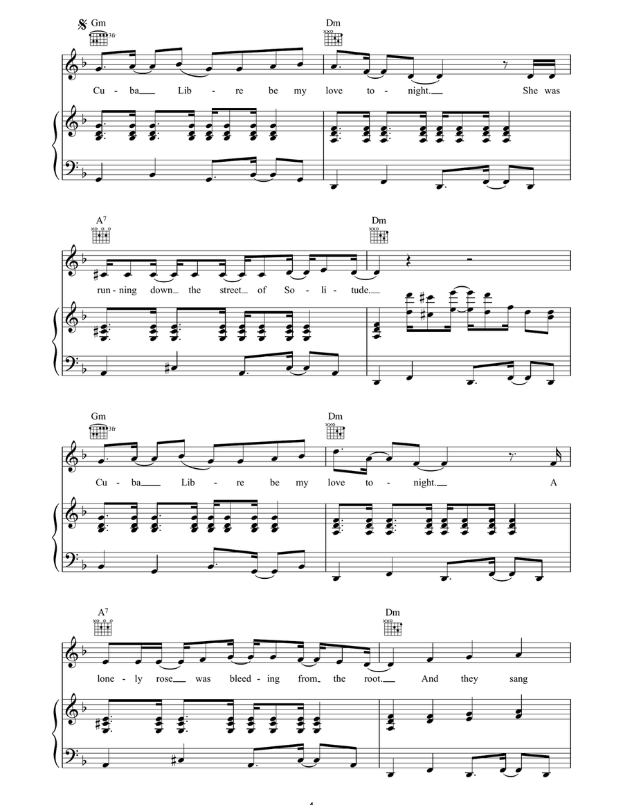 Cuba Libre Cuba Libre Acoustic Guitar scores gallery preview page 4