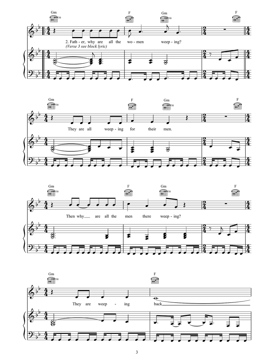 The Weeping Song Guitar scores gallery preview page 3