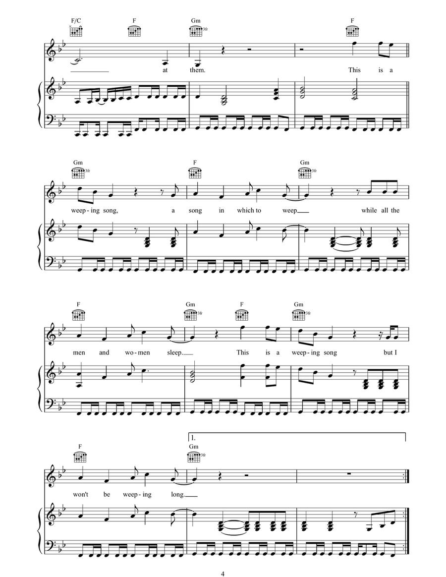 The Weeping Song Guitar scores gallery preview page 4