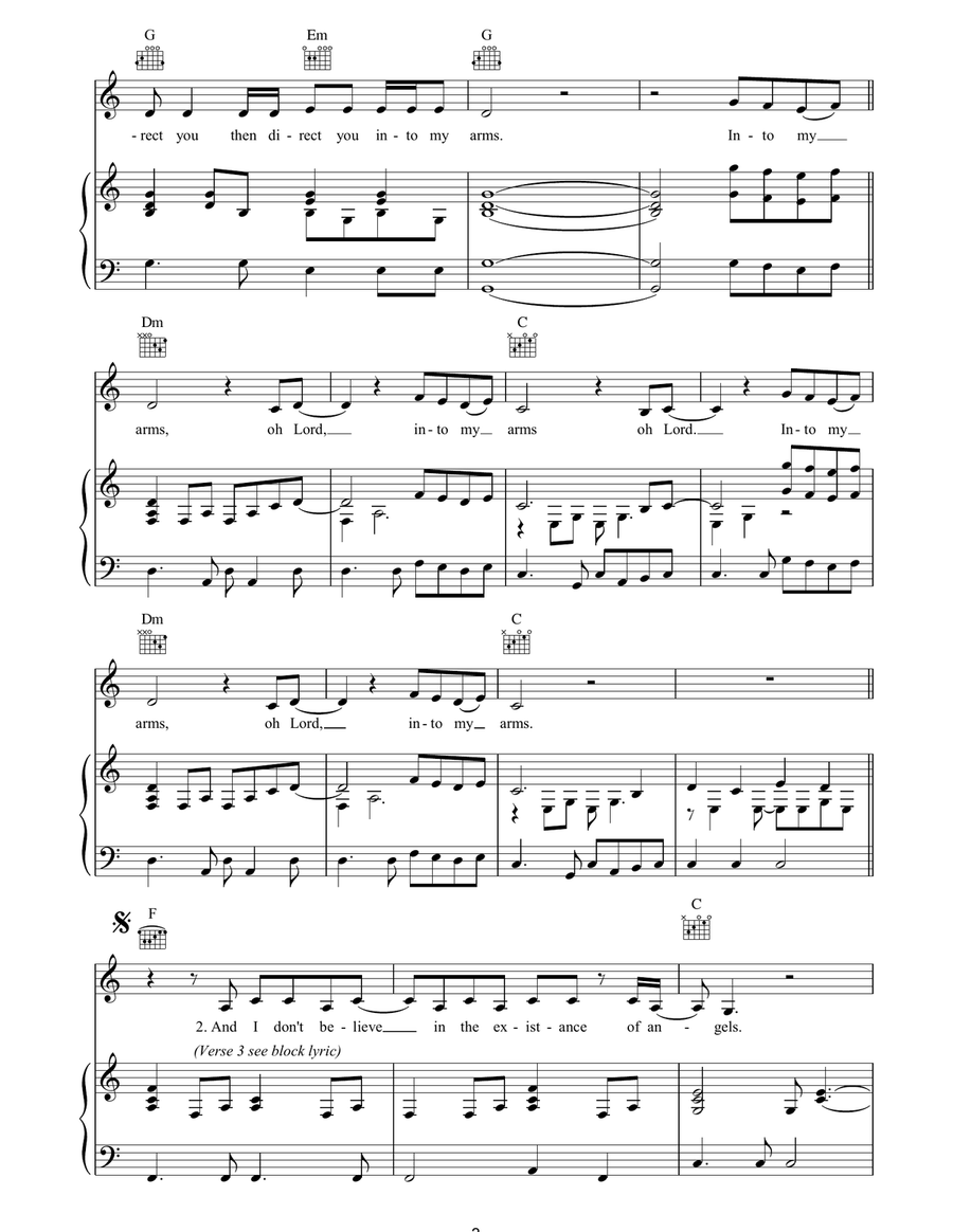 Into My Arms Into My Arms Guitar scores gallery preview page 3