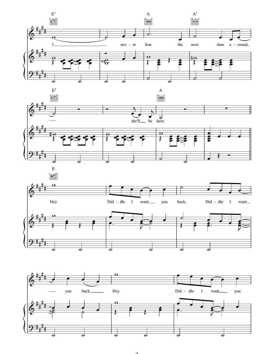 Hey Diddle Acoustic Guitar scores gallery preview page 3