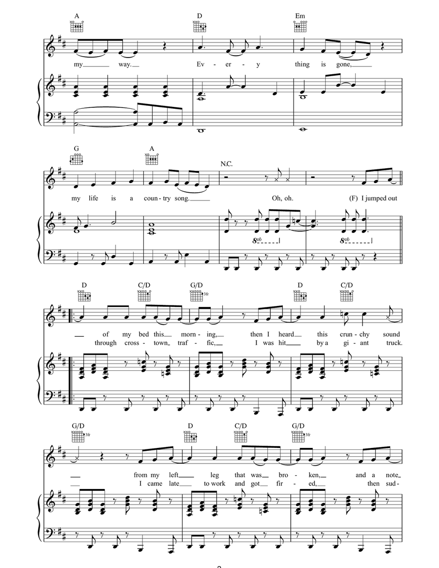 Freaky Friday Freaky Friday Acoustic Guitar scores gallery preview page 2