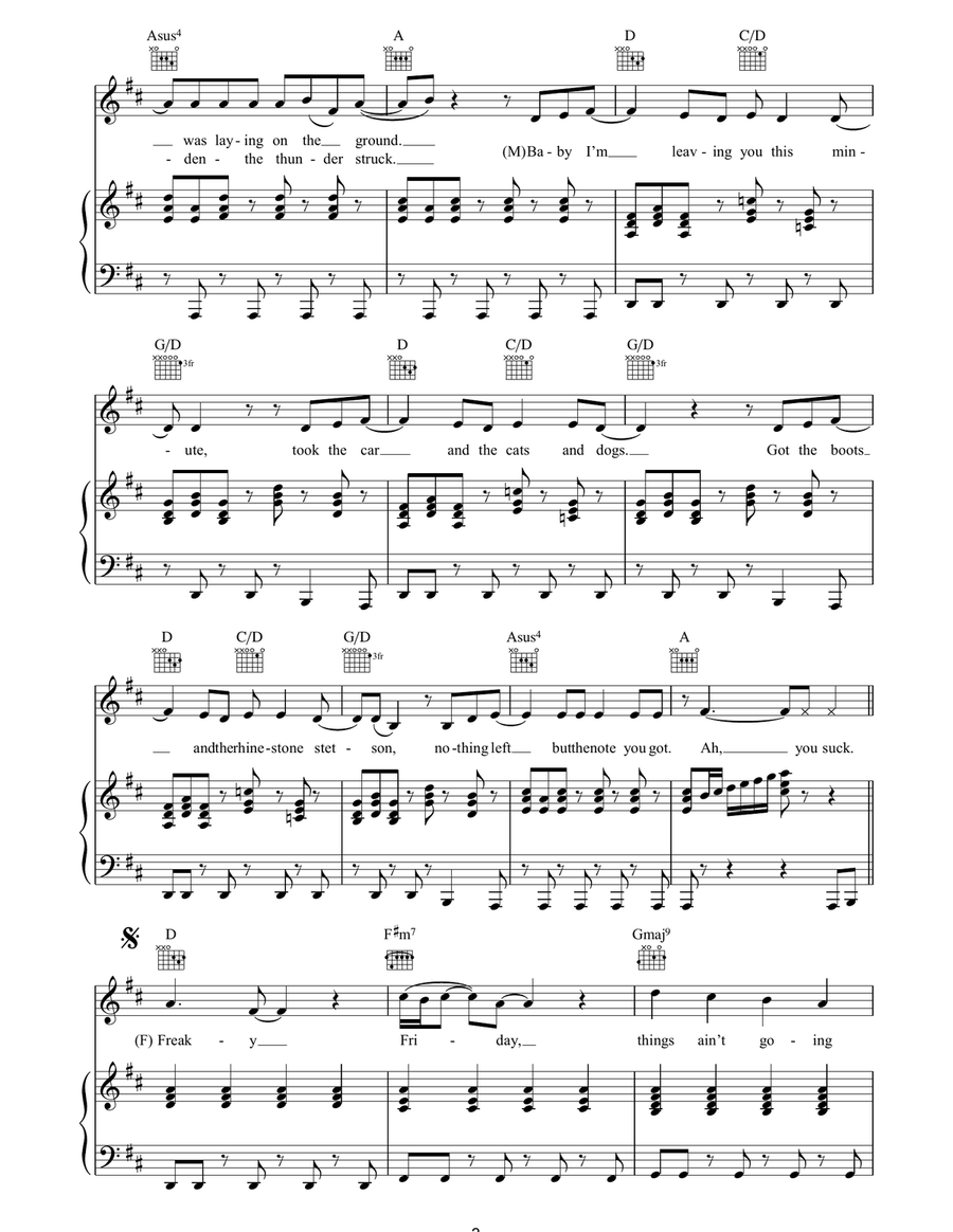 Freaky Friday Freaky Friday Acoustic Guitar scores gallery preview page 3
