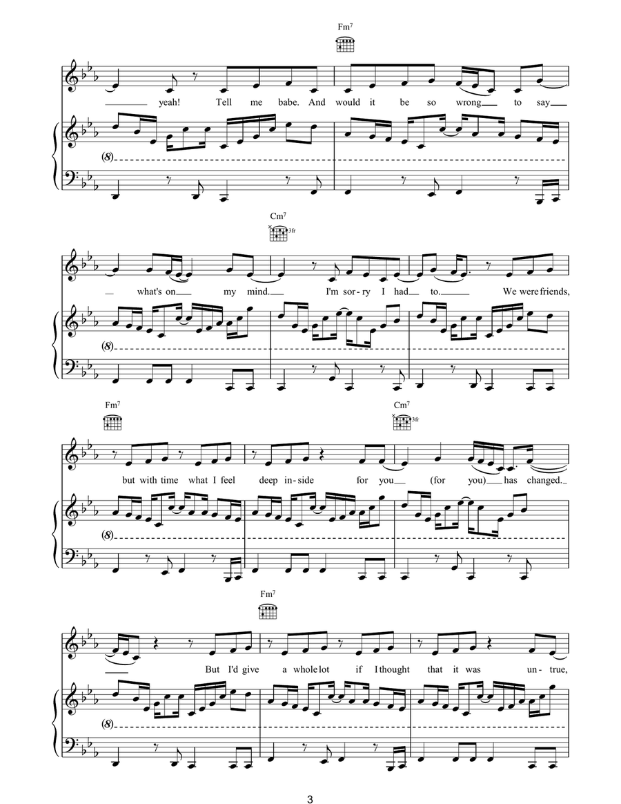 If I Told You That If I Told You That Piano, Vocal, Guitar scores gallery preview page 3