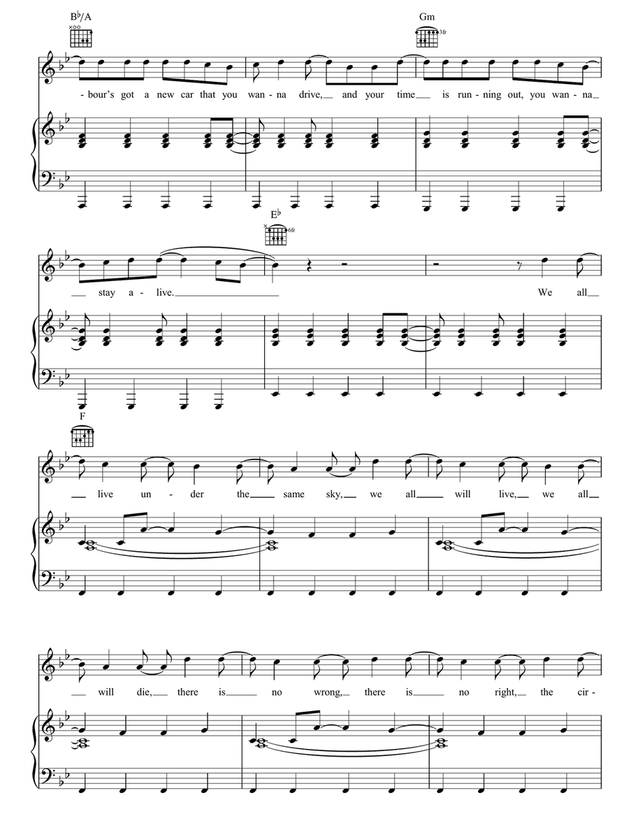Side Side Piano, Vocal, Guitar scores gallery preview page 3
