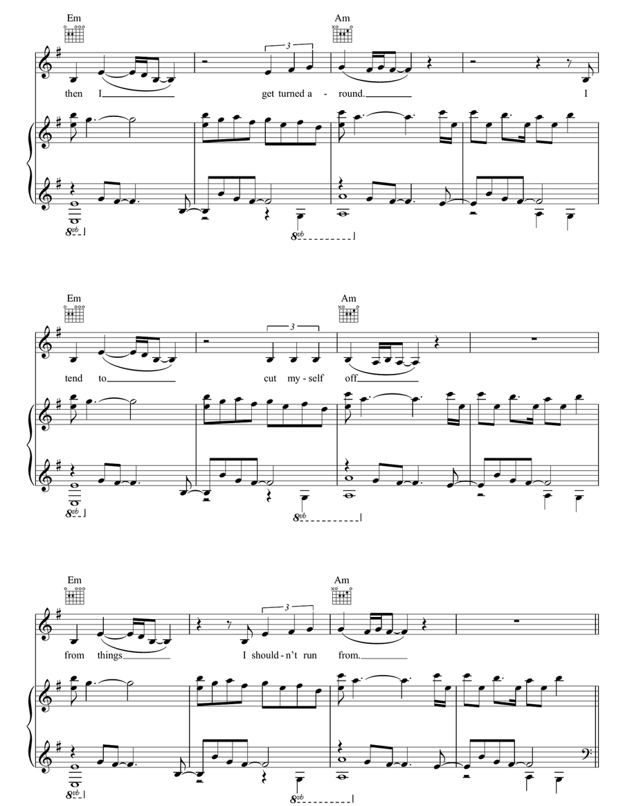 Run For Cover Run For Cover Piano, Vocal, Guitar scores gallery preview page 2
