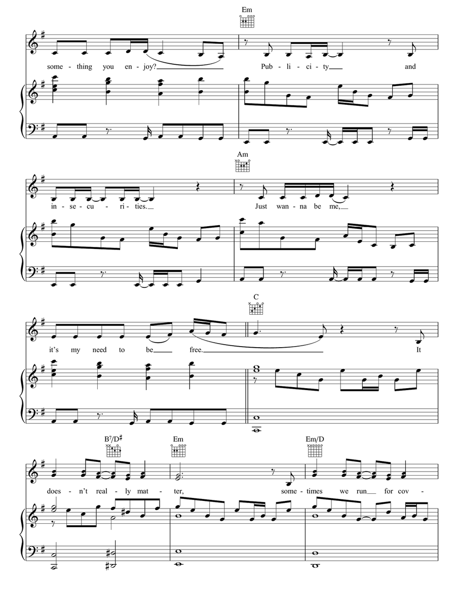 Run For Cover Run For Cover Piano, Vocal, Guitar scores gallery preview page 4