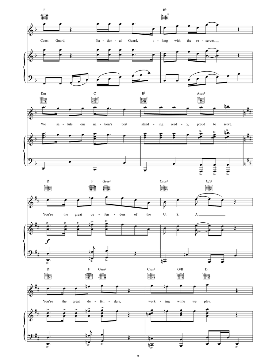 The Great Defenders The Great Defenders Piano, Vocal, Guitar scores gallery preview page 3