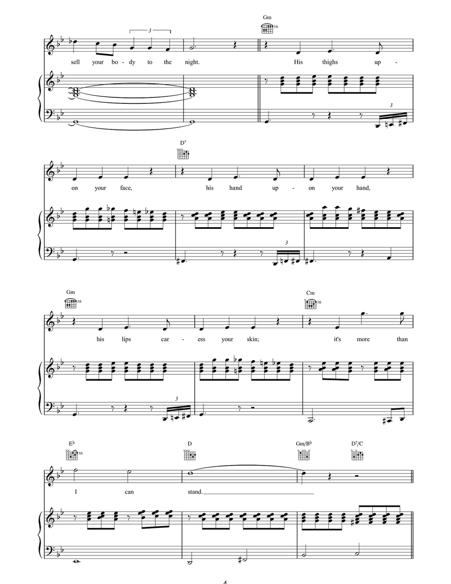 El Tango De Roxanne (from Moulin Rouge) Piano, Vocal, Guitar scores gallery preview page 4