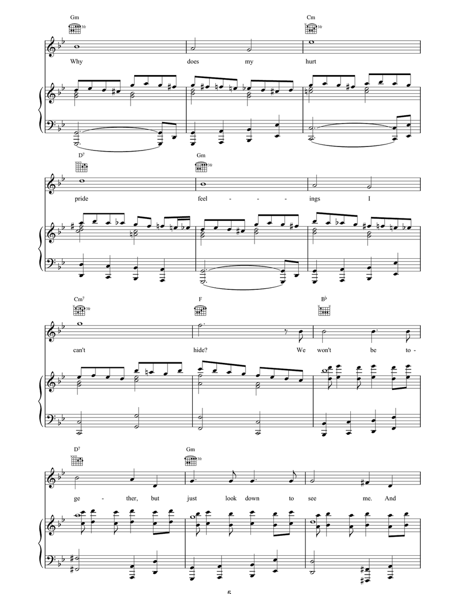 El Tango De Roxanne (from Moulin Rouge) Piano, Vocal, Guitar scores gallery preview page 5