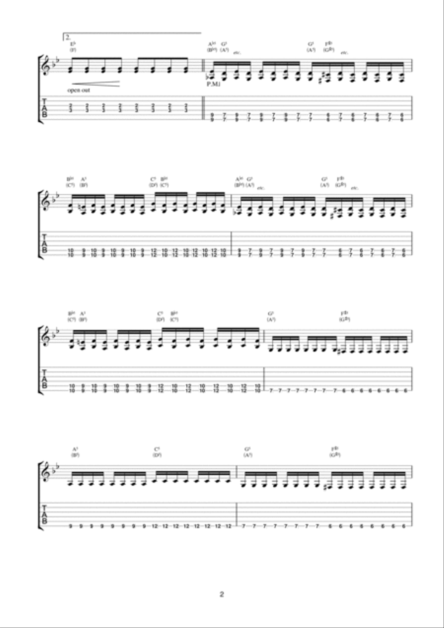 Chop Suey! Electric Guitar scores gallery preview page 2