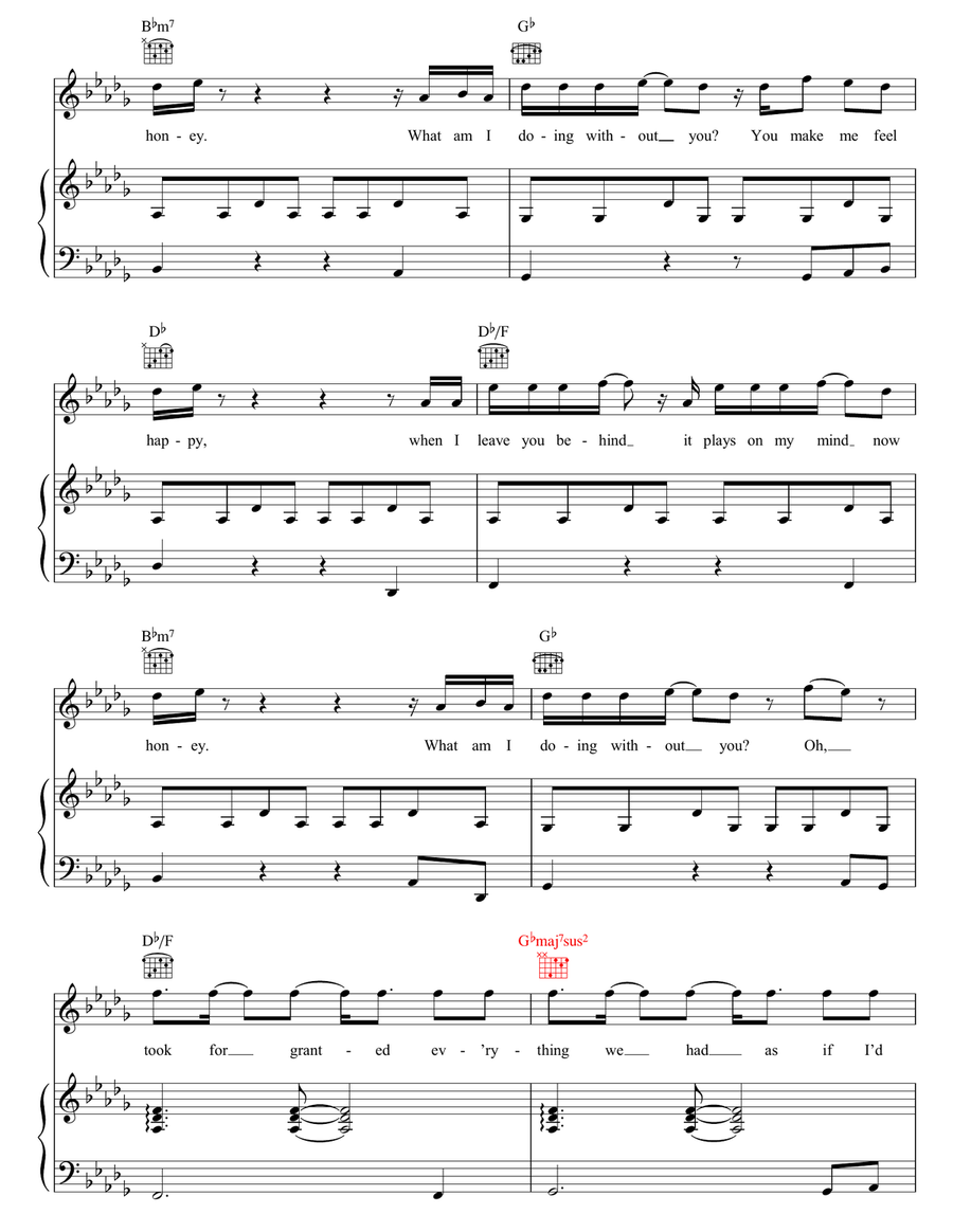 World Of Our Own World Of Our Own Piano, Vocal, Guitar scores gallery preview page 2