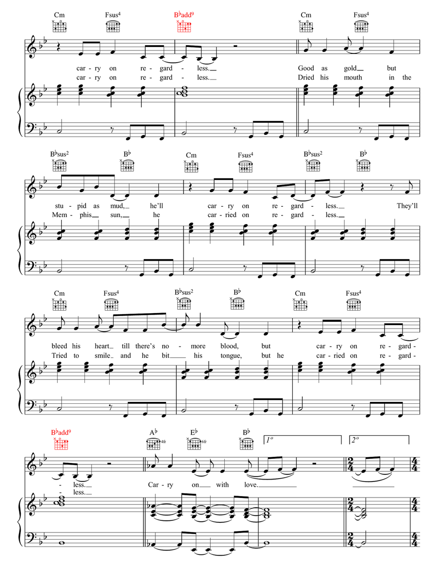Good As Gold (Stupid As Mud) Piano, Vocal, Guitar - Digital Sheet Music page 2