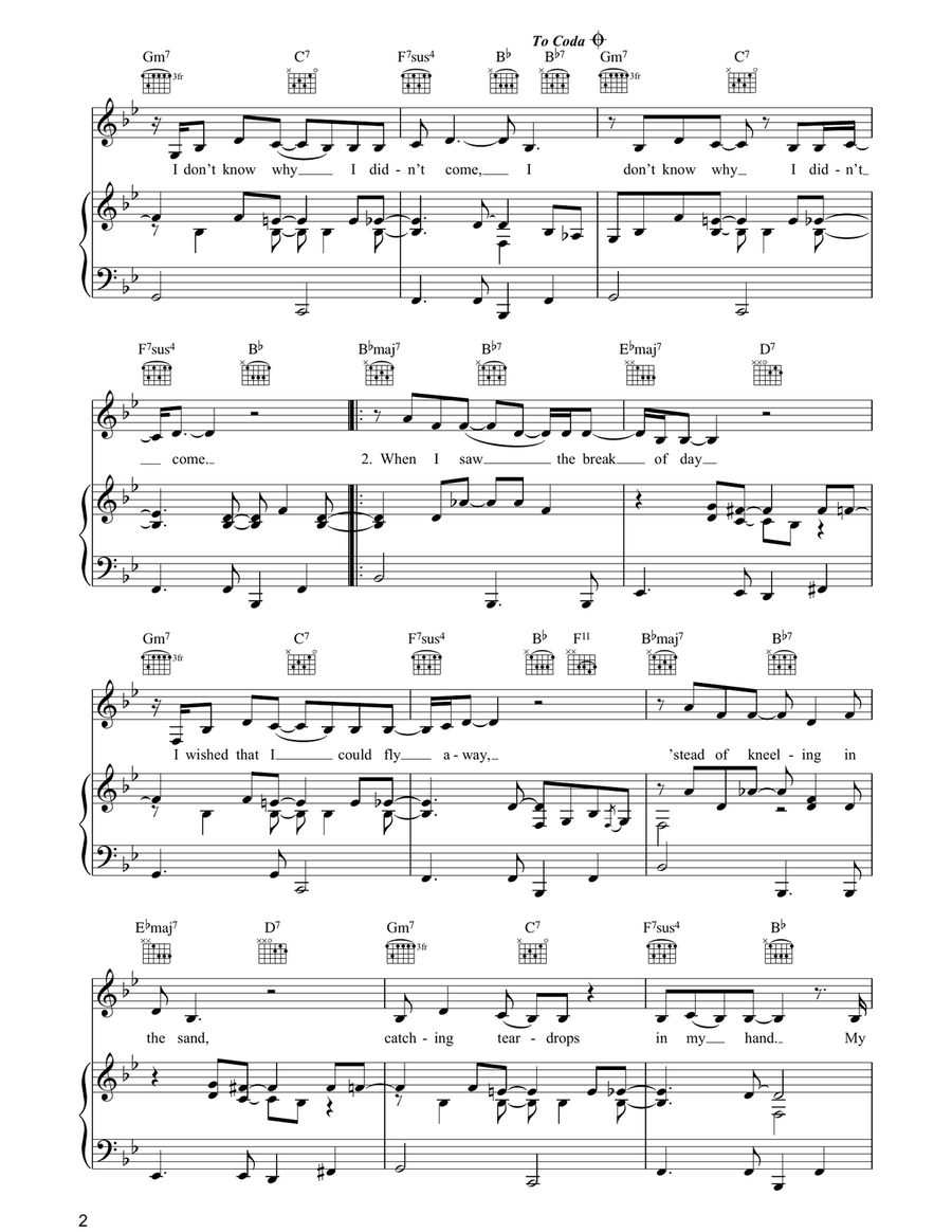 Don't Know Why Don't Know Why Piano, Vocal, Guitar scores gallery preview page 2