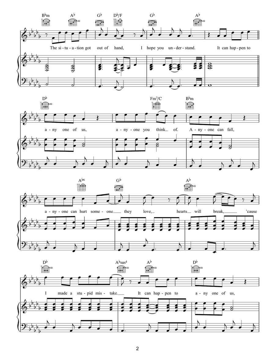 Anyone Of Us (Stupid Mistake) Piano, Vocal, Guitar scores gallery preview page 2