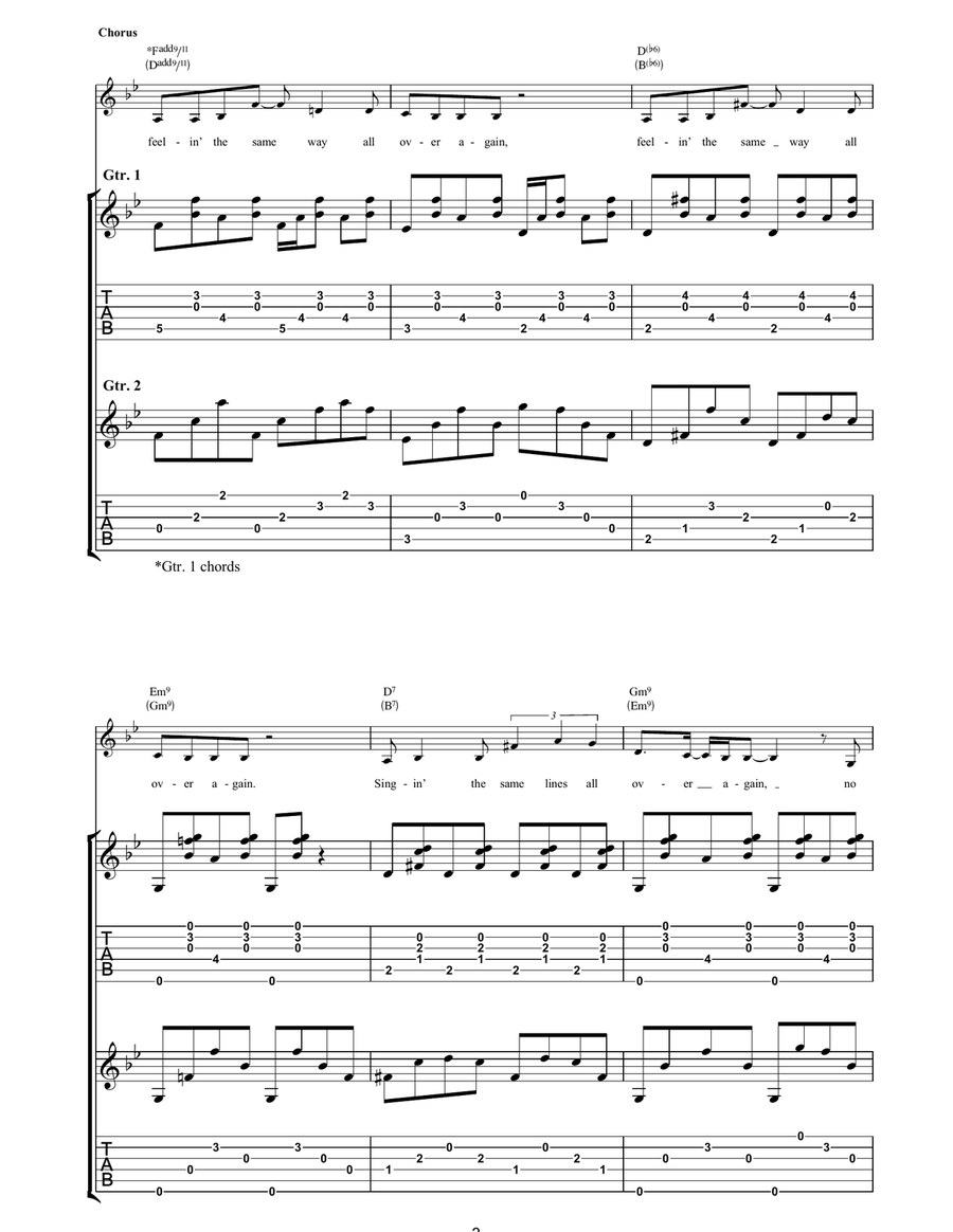 Feelin' The Same Way Feelin' The Same Way Acoustic Guitar scores gallery preview page 3
